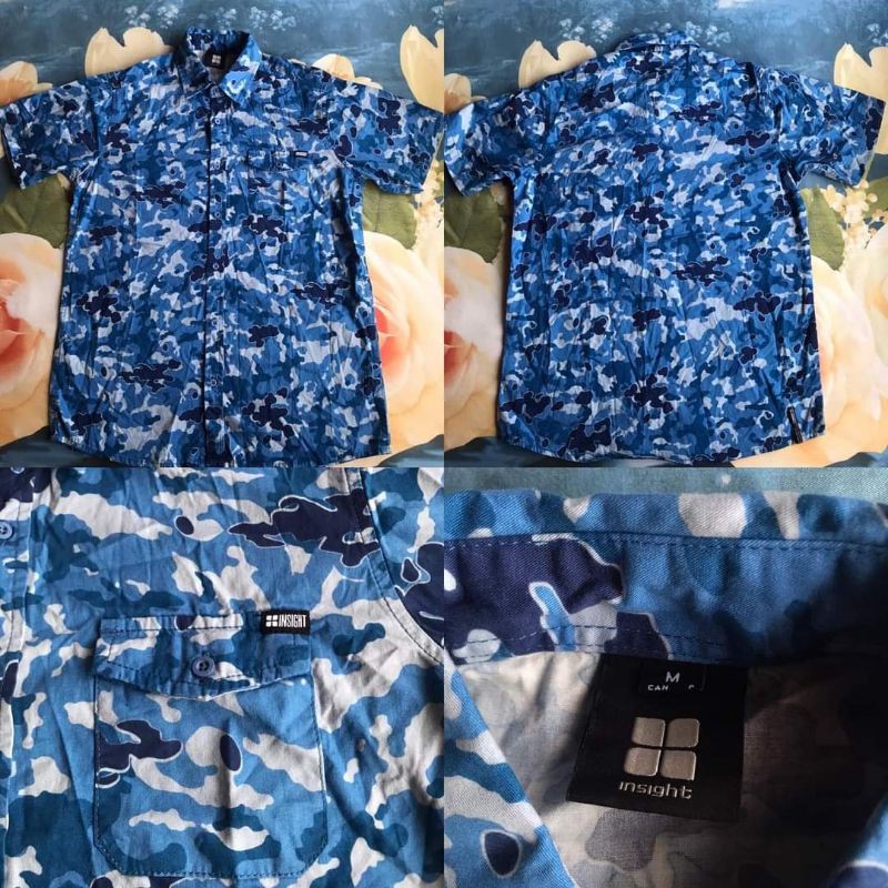 Kemeja Pendek Insight Seal Navy Blue Camo