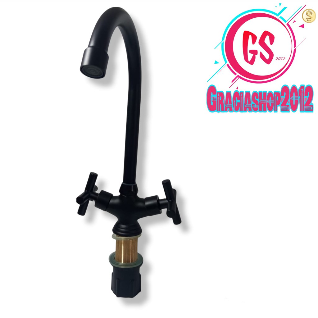 Kran Air Cuci Piring - Keran Panas Dingin Kuningan - Kran Sink Kran Mixer Tanam Wastafel / Kran Sink