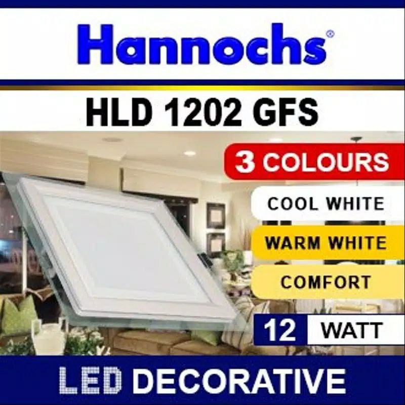 downlight hannochs HLD 1202 GFS Tricolour / downlight hannochs 3 warna / downlight hannochs crystal