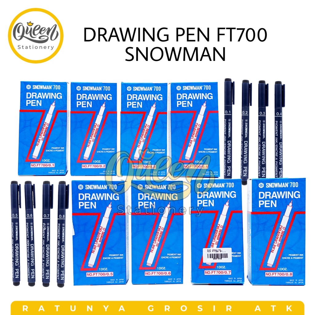 

DRAWING PEN FT700 SNOWMAN / BOLPEN GAMBAR / BOLPEN KALIGRAFI / BOLPEN UJUNG LANCIP