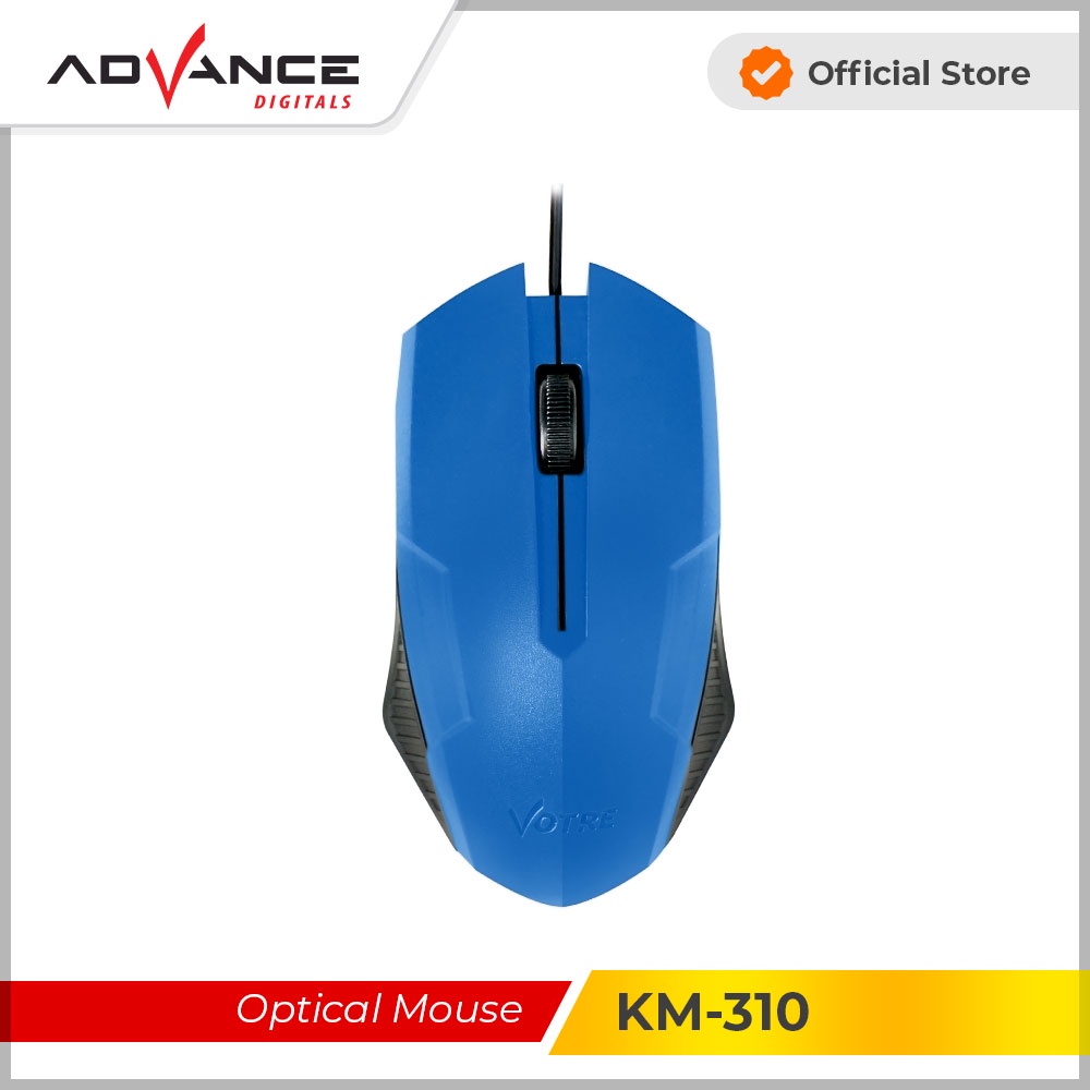 READY STOCK Votre USB Wired Mouse Gaming KM310 Garansi Resmi 1 tahun-Blue