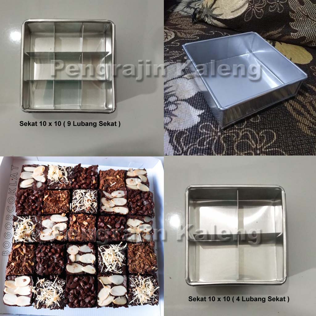 Jual Loyang Sekat Mini 10x10 Sekat Loyang 10x10 Sekat Brownies Loyang Brownies Shopee