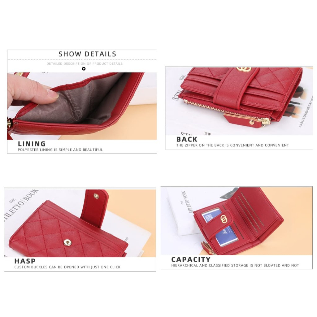 DOMPET WANITA LIPAT IMPORT BAELLERRY ORIGINAL KULIT MINI KARTU KECIL KOIN KOREA ORI BATAM MURAH