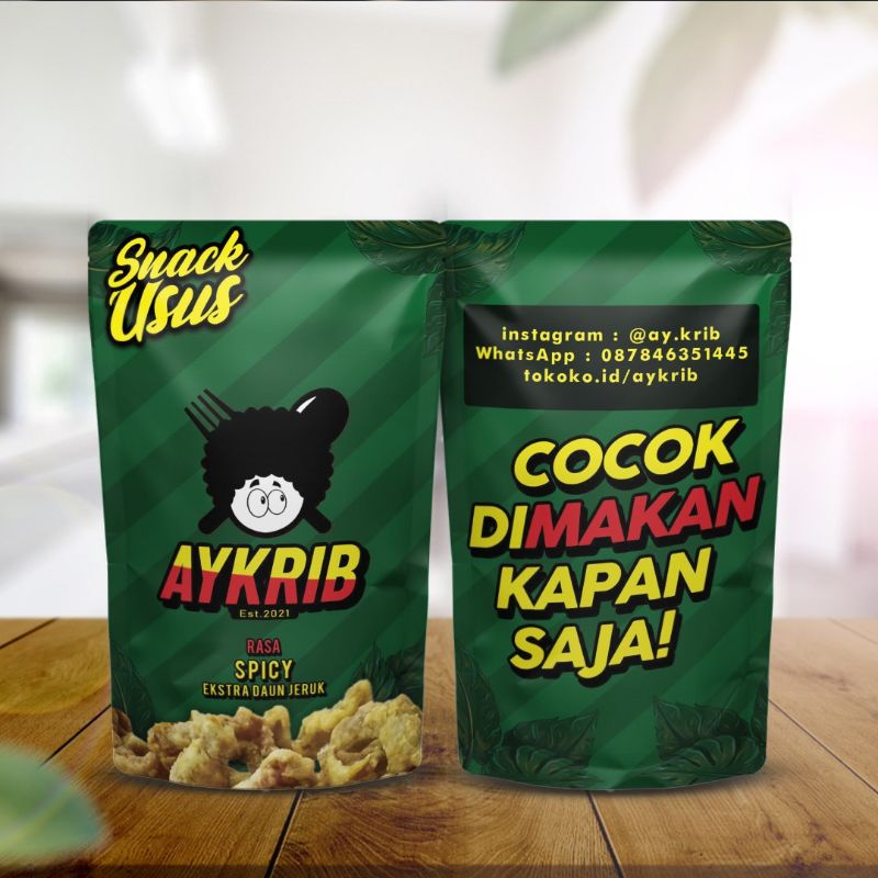 

Snack usus aykrib rasa spicy extra daun jeruk