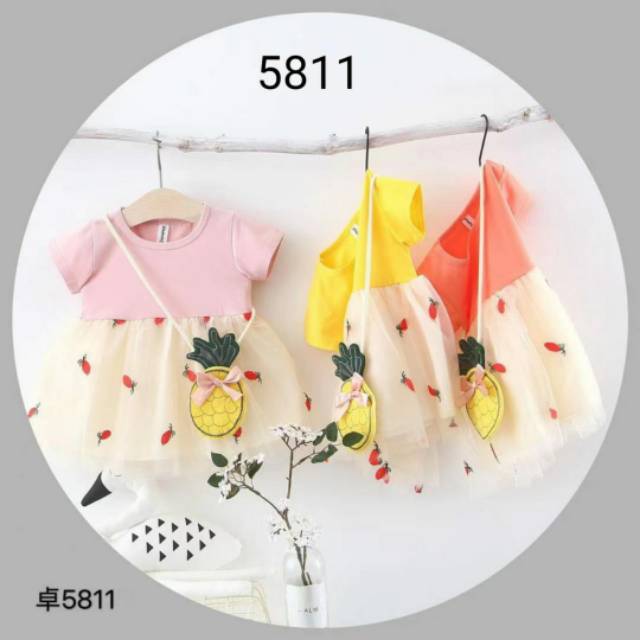 Dress Bayi Tutu Nanas Import