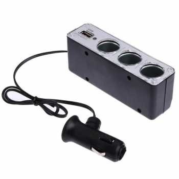 Cigarette Lighter Mobil Triple Socket 12V-24V