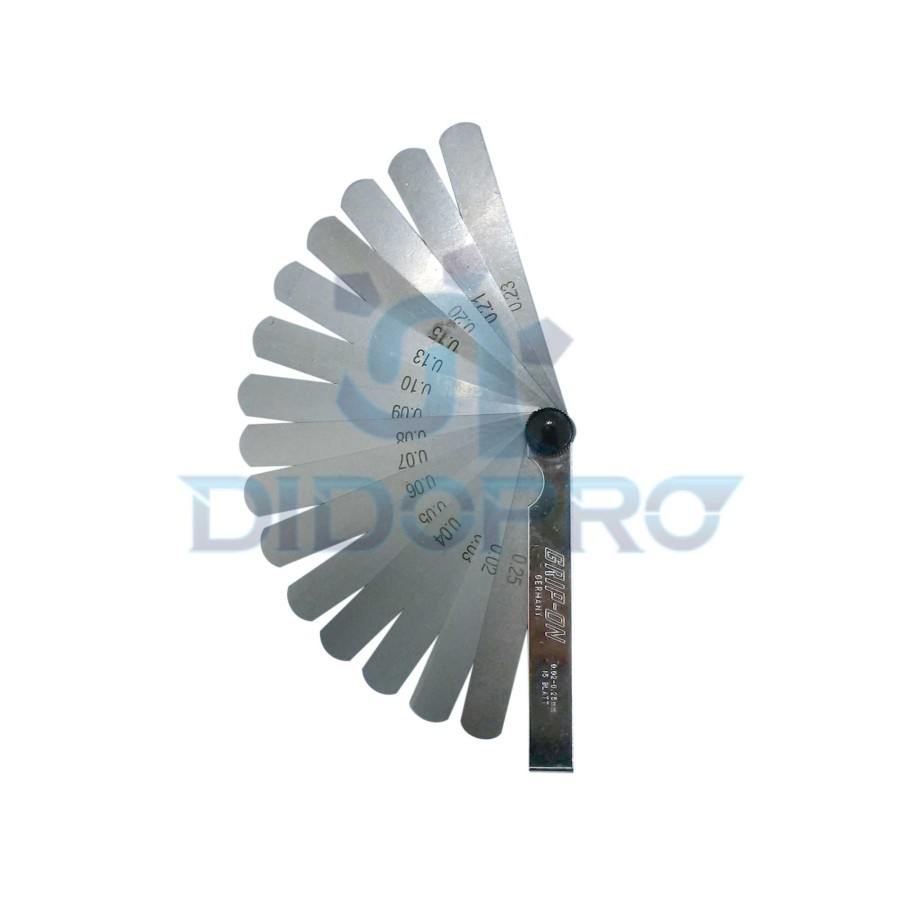 GRIP ON Feeler Gauge 13 Blades 0.03 - 0.6 mm Fuller