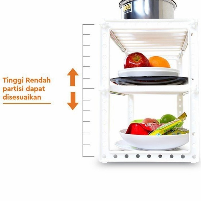 FMFIT Rak SerbaGuna 2 Tingkat RACK Panci Bawah Wastafel Tempat Bumbu Sepatu