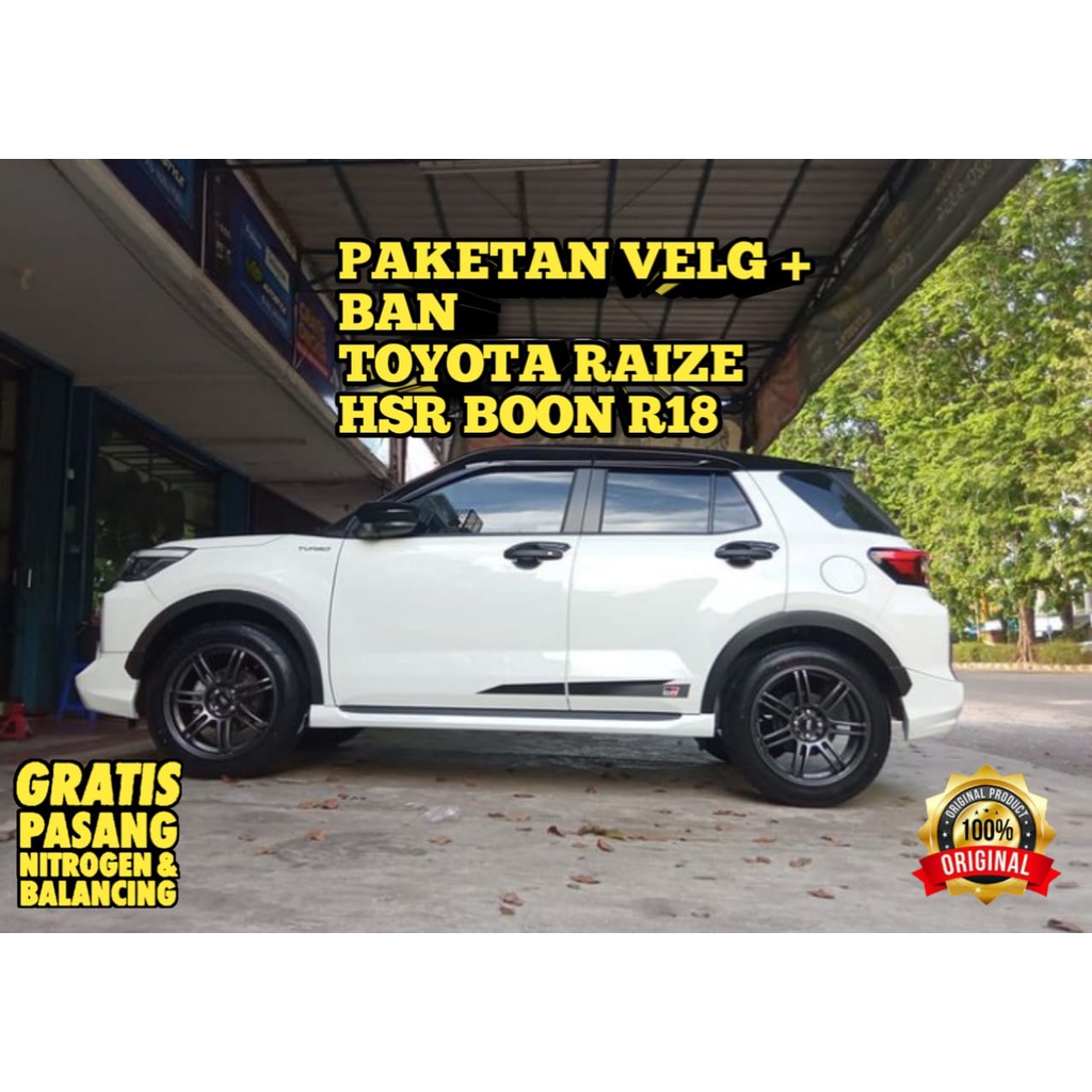 Paketan Velg Dan Ban Mobil TOYOTA RAIZE HSR BOON R18 Plus Ban Accelera FREE ONGKIR