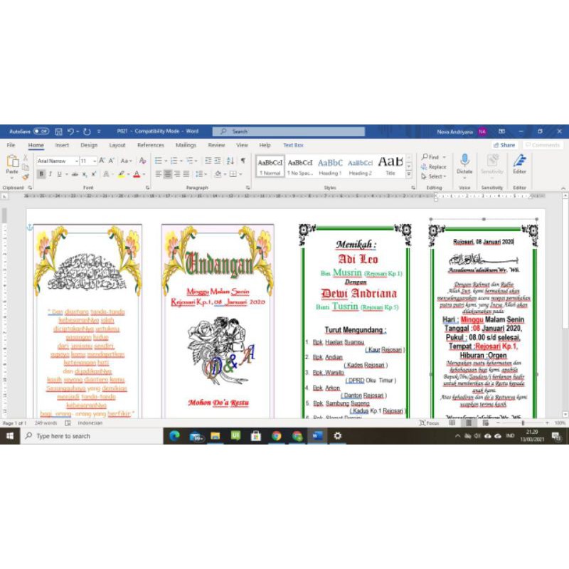 Jual 25 Desain undangan word | Shopee Indonesia
