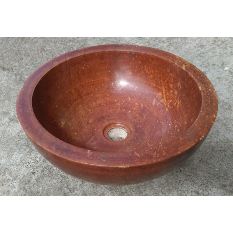 Wastafel Batu Marmer Maroon