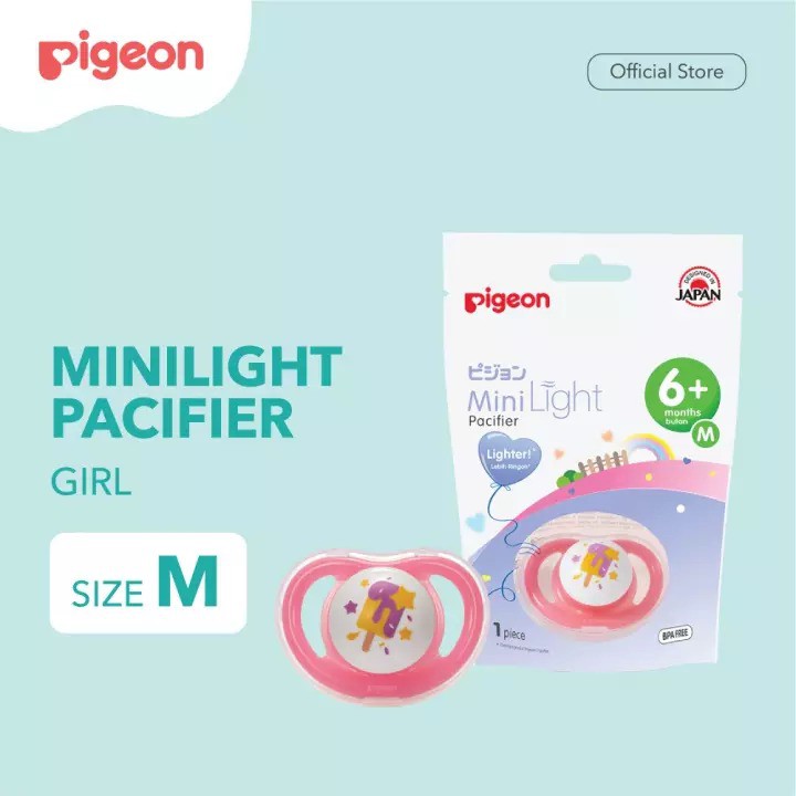 ♥BabyYank♥ Pigeon Minilight Pacifier Boy Girl Unisex Empeng Bayi Size S M L utk 0M -12M+