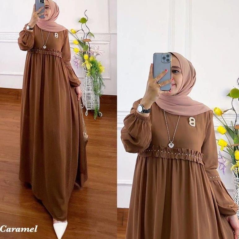 Aurelia Dress Gamis Pesta Mewah Elegan Baju Gamis Dress Kondangan Gamis Jumbo Gamis Ibu-Ibu [DO. 649