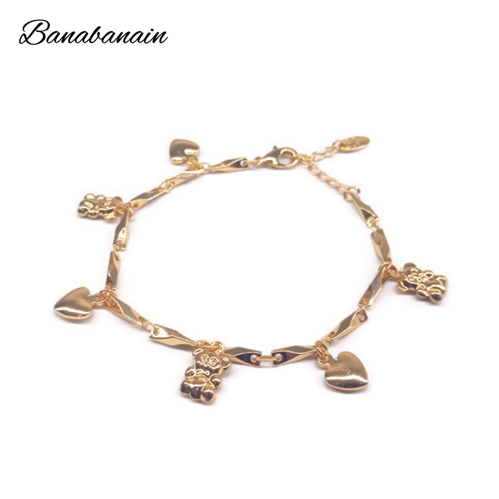 Gelang emas Wanita bandul perhiasan imitasi GGEWBB