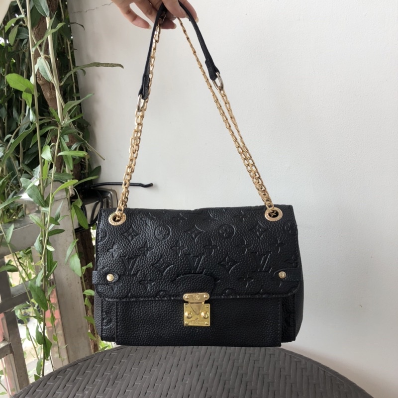 PRELOVED Tas Brand Louis Vuitton LV | Nomor Seri | Sling Bag | Shoulder Bag | Black | Rantai