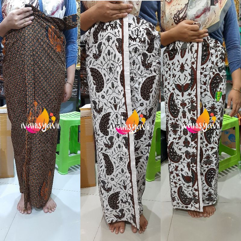 Jarik Polos Instan Cewek &amp; Cowok - Tinggal Pakai / Motif Lengkap