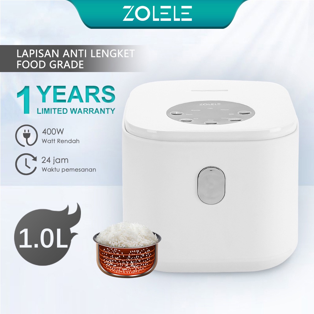 zolele 1 2l rice cooker mini 24h fungsi reservasi seri magic com multifungsi penanak nasi