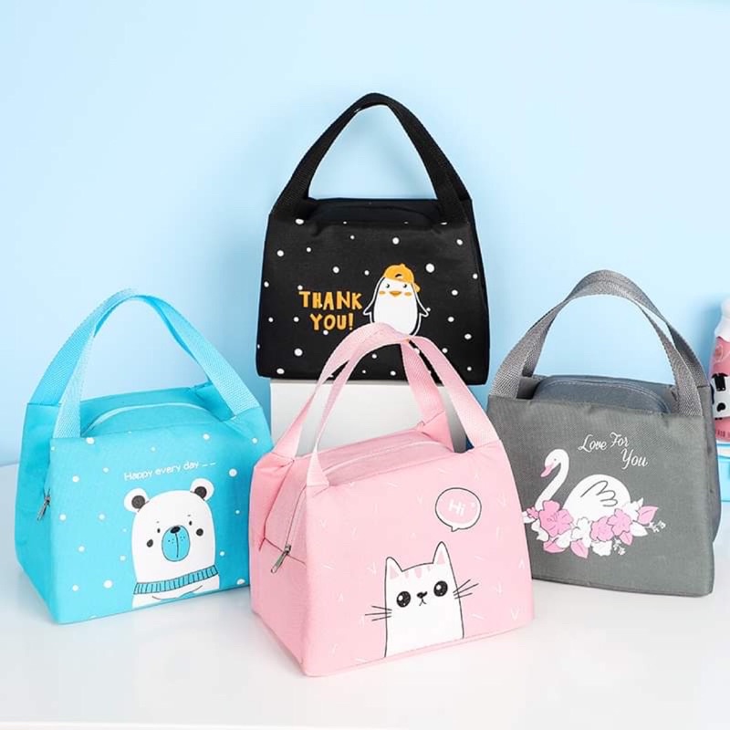 IMURA | Tas Bekal Tahan Panas Dingin Karakter Lucu Anak Cooler Lunch Bag