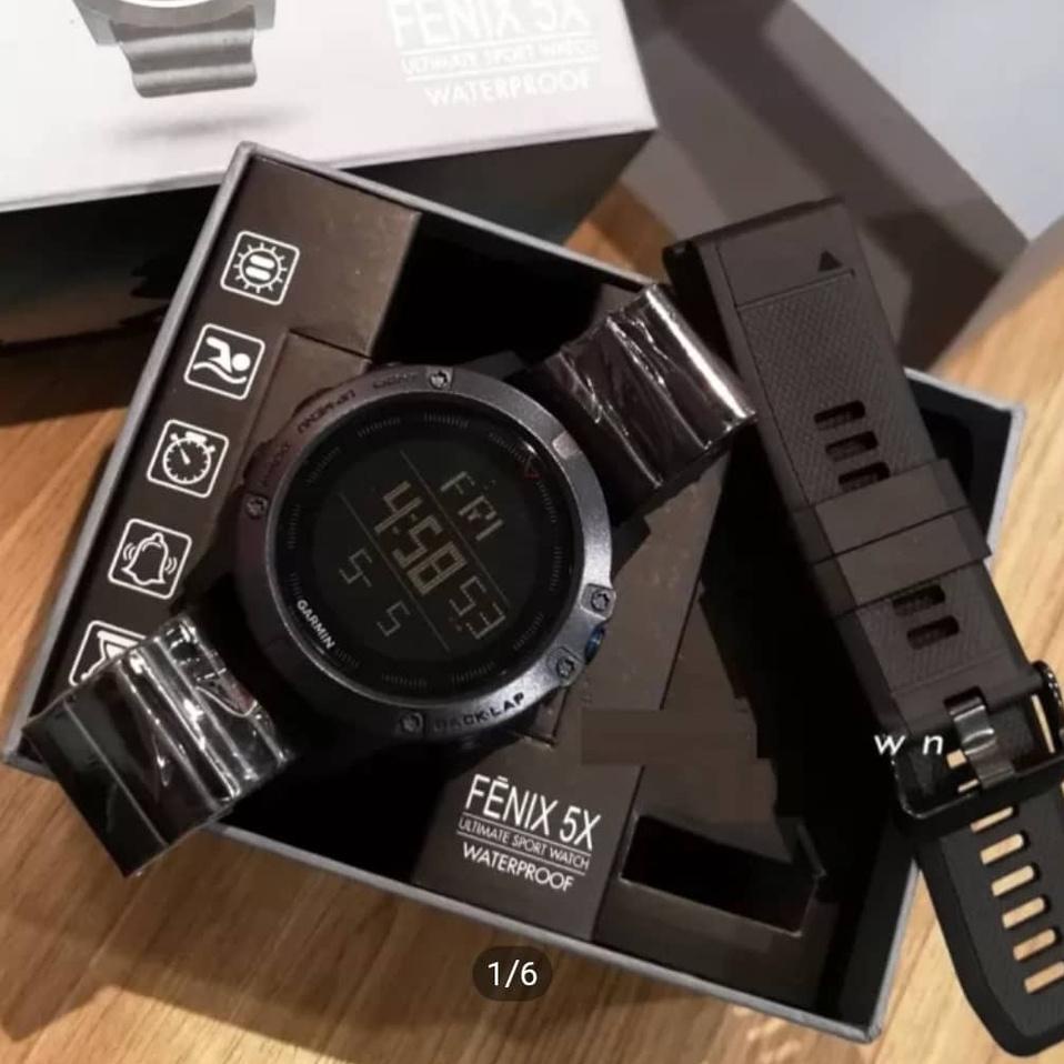 "GOG.20Au22ᴰ" JAM TANGAN PRIA GARMIN HC-2838 + BOX EKSLUSIVE + BATERAI CADANGAN