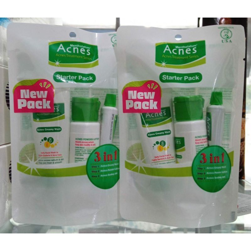 ❤ MEMEY ❤ ACNES Starter Pack Isi 3 Pcs