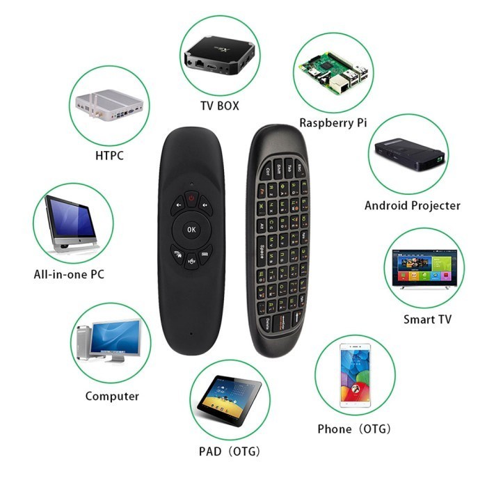 Air Mouse C1200 Wireless Keyboard Fly Remote Control Tv Box Laptop Smart TV