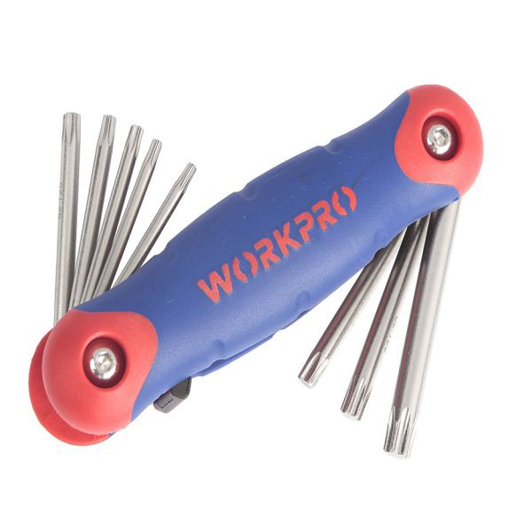 Kunci L Bintang / Belimbing Set 8pc /  FOLDING TORX KEY SET WORKPRO W022003