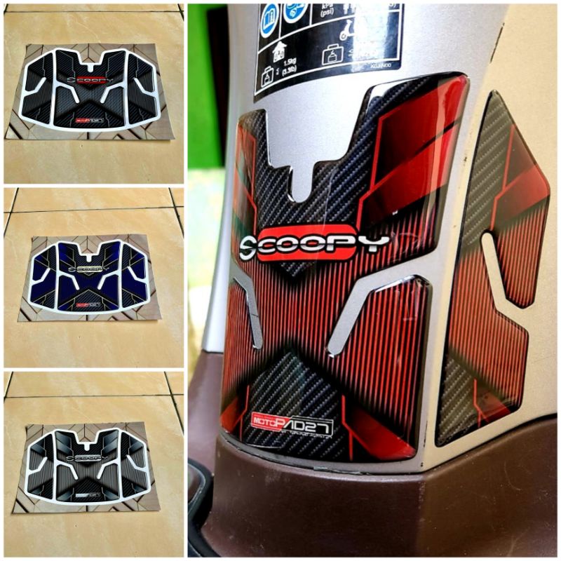 Stiker New Scoopy Stiker timbul Premium Deckpad tankpad Honda New Scoopy 2020 2021 2022