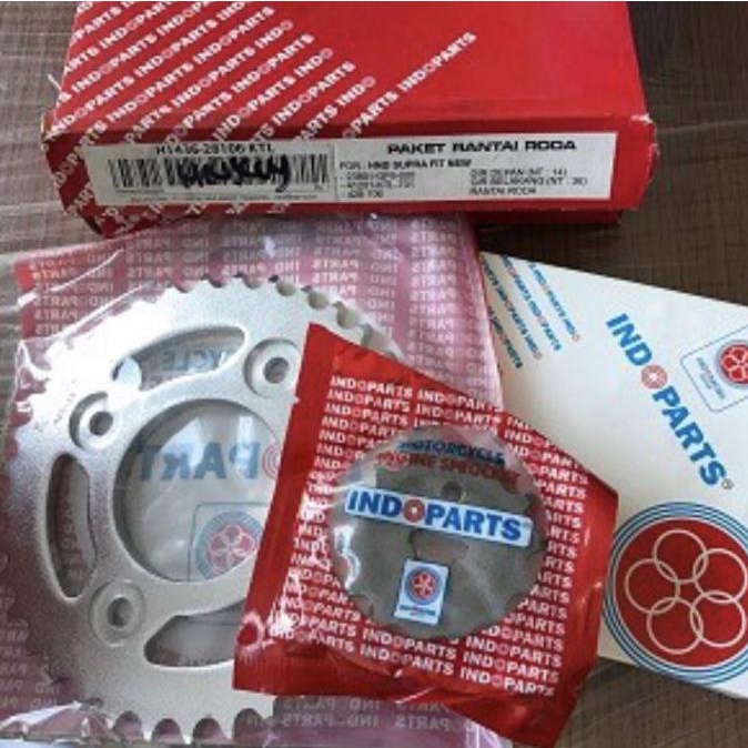 GEARSET PLUS RANTAI HONDA SUPRA FIT NEW / REVO / KARISMA INDOPARTS rodam45 Murah