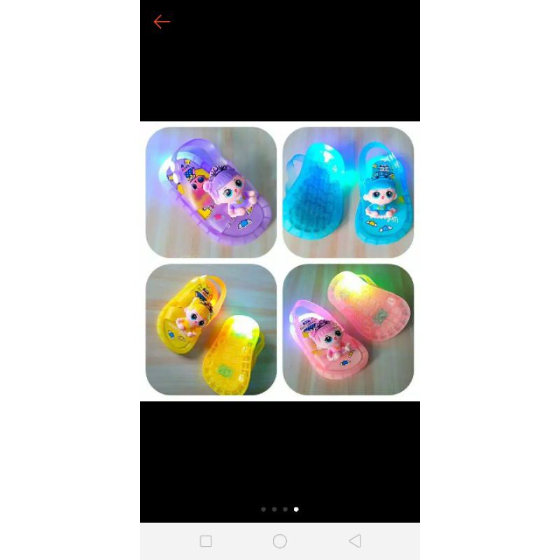 H.Y.S new sandal anak perempuan karakter LOL LED full light