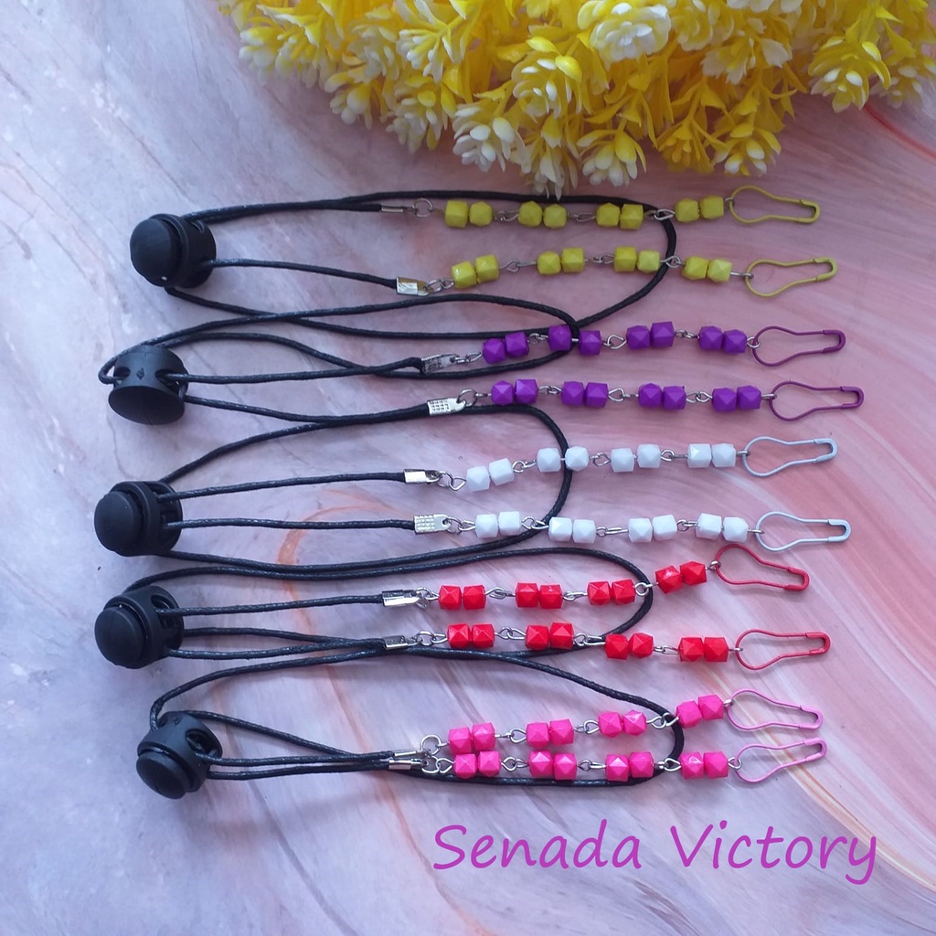 Senada Victory Tali Masker Manik Persegi 2 in 1 konektor Adjustable SVML003