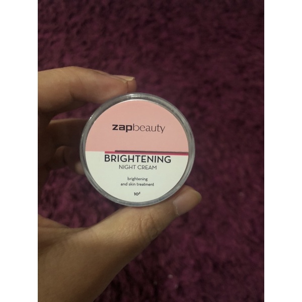 ZAP Beauty Brightening Night Cream 10 gr / Krim malam pemutih wajah