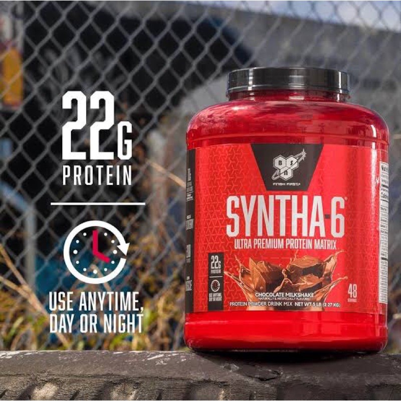 BSN SYNTHA 6 SYNTHA6 5 LBS SUPLEMEN SUSU FITNES FITNESS TINGGI PROTEIN GYM KESEHATAN MAKANAN