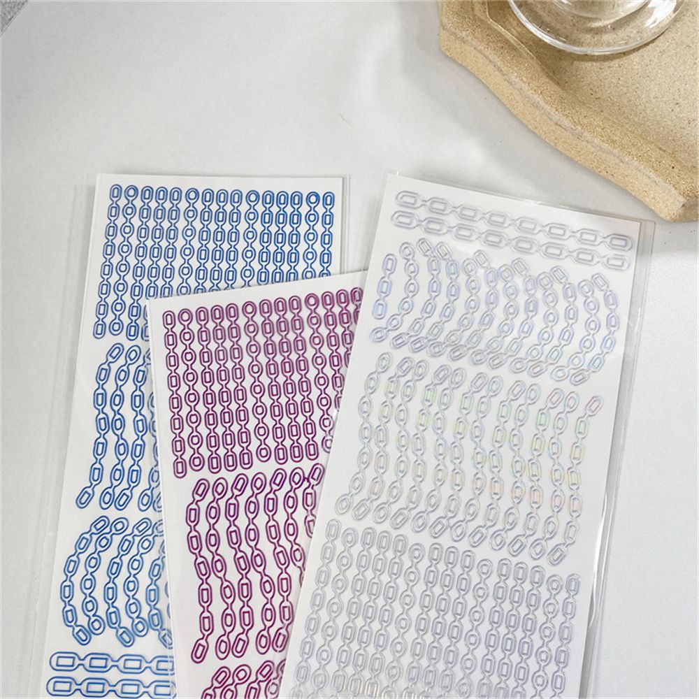 Stiker Transparan Motif Kupu-Kupu / Bintang / Rantai Bahan Pvc Untuk Dekorasi Scrapbook / Sekolah Diy