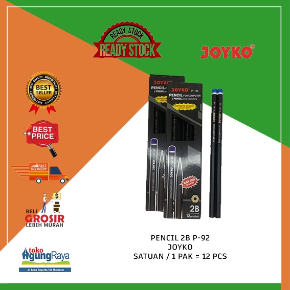 

[PACK] PENSIL 2B P-92 FULL BLACK JOYKO