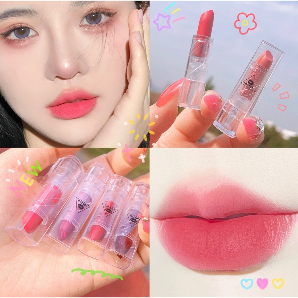 Transparant Tube Velvet Matte Lipstik Teayason Lip Glaze Lipstick TD007