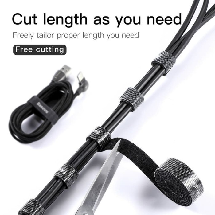 

perekat-pengikat- baseus strap pengikat kabel serba guna velcro ties cable organizer - acmgt-f01