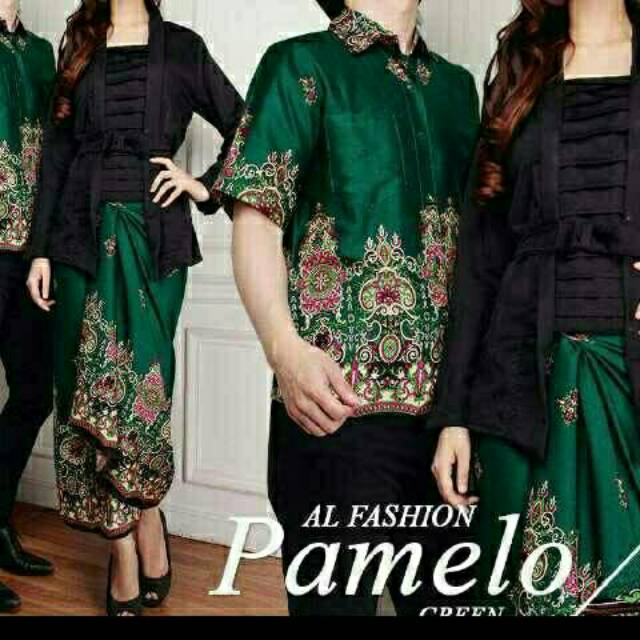 Couple Zelita Kebaya Modern Setelan Suami Istri Baju Pasangan Kondangan Batik Kebaya Murah A032