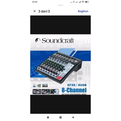 Mixer Soundcraft efx 8 usb