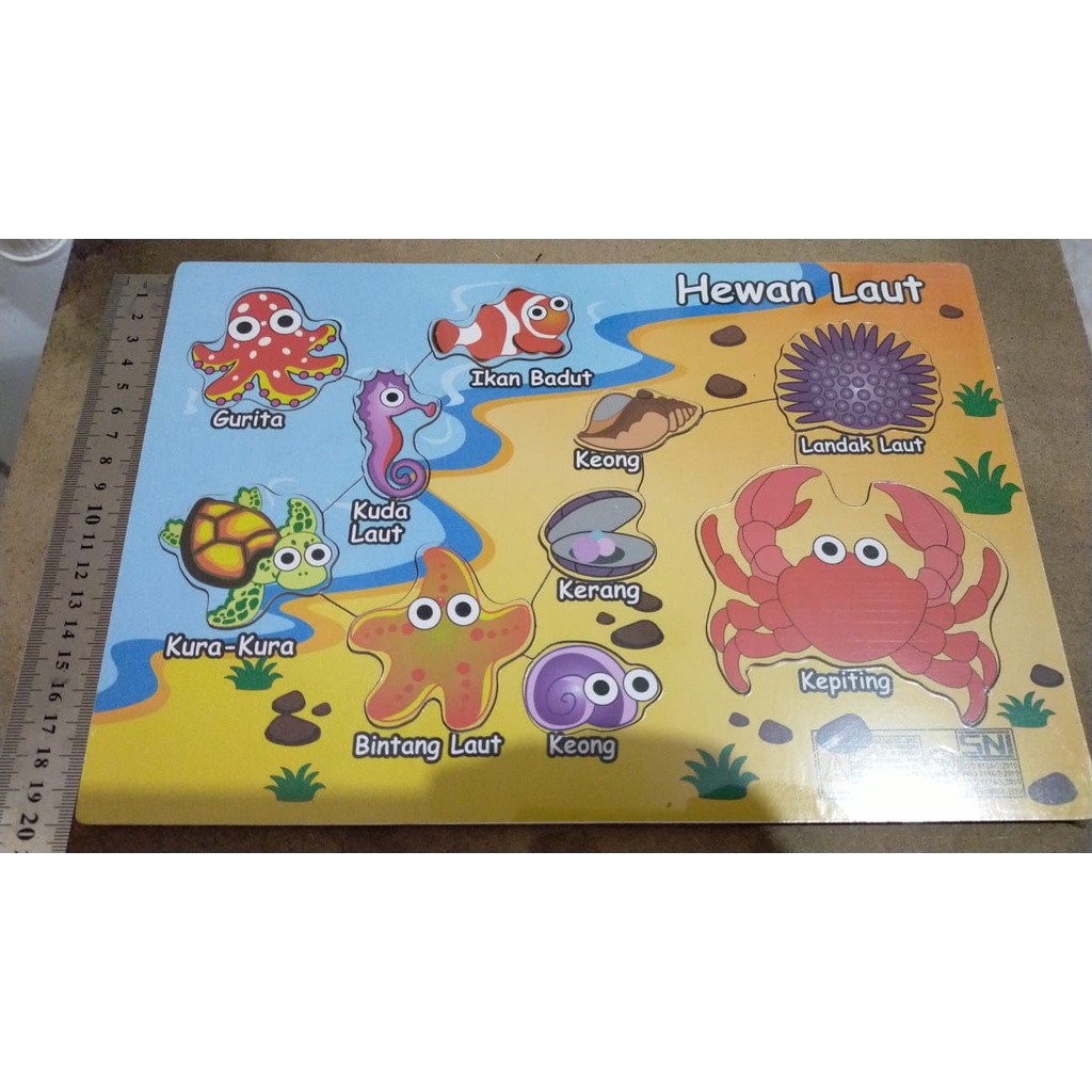 Puzzle Kayu Mainan Puzzle Hewan Mainan Edukasi