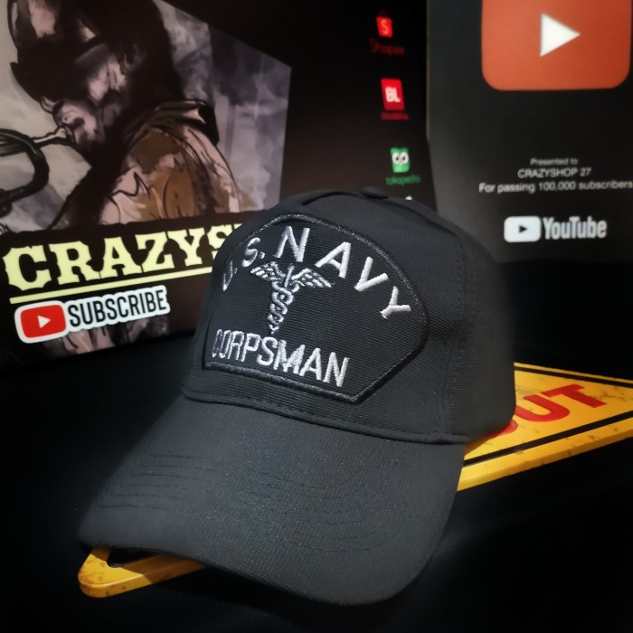 Topi Pria Import Us Navy Corpsman / Topi Army / Topi