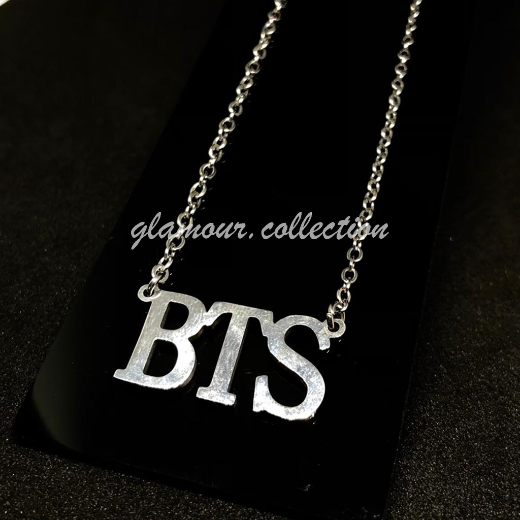 [COD] Kalung Rantai Liontin Huruf BTS Fashion Korea Kpop Korean Style