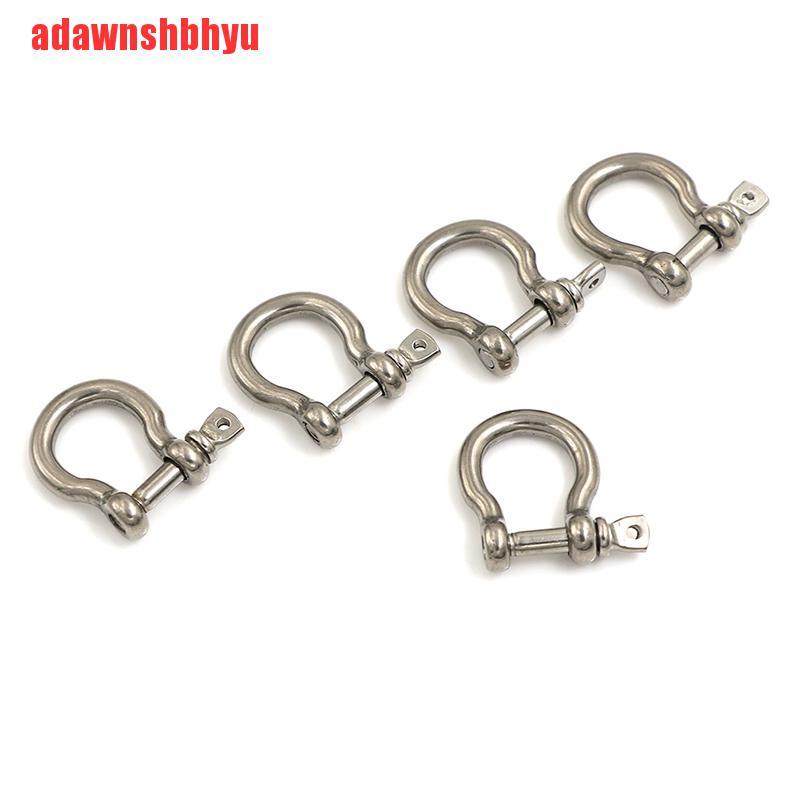 5pcs M4 304 Pin Sekrup Busur Shackle Bahan Stainless Steel