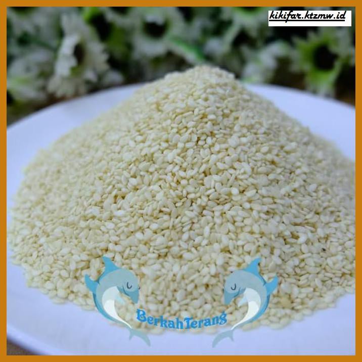 

GNIREKDOOF- BIJI WIJEN PUTIH IMPORT SUPER 250GR / WHITE SESAME SEED HALAL -ORIGINAL.