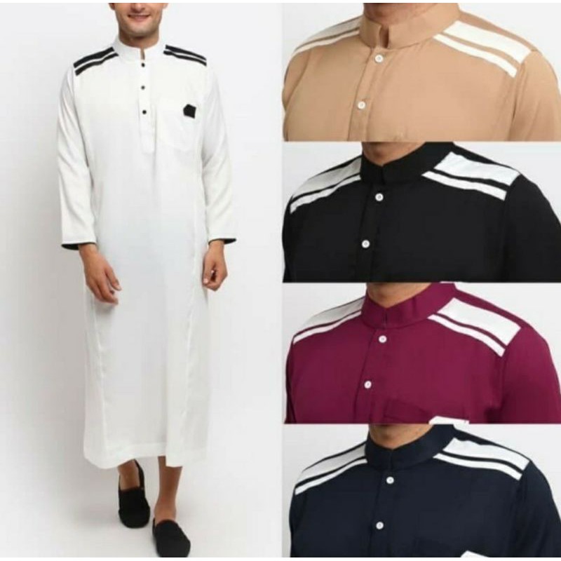 Gamis Pria Jubah Pria Motif Garis High Quality