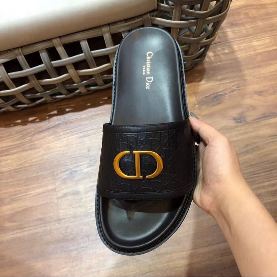 sandal pria flat sendal slide sandal cowo slippers type lv d10r mirror
