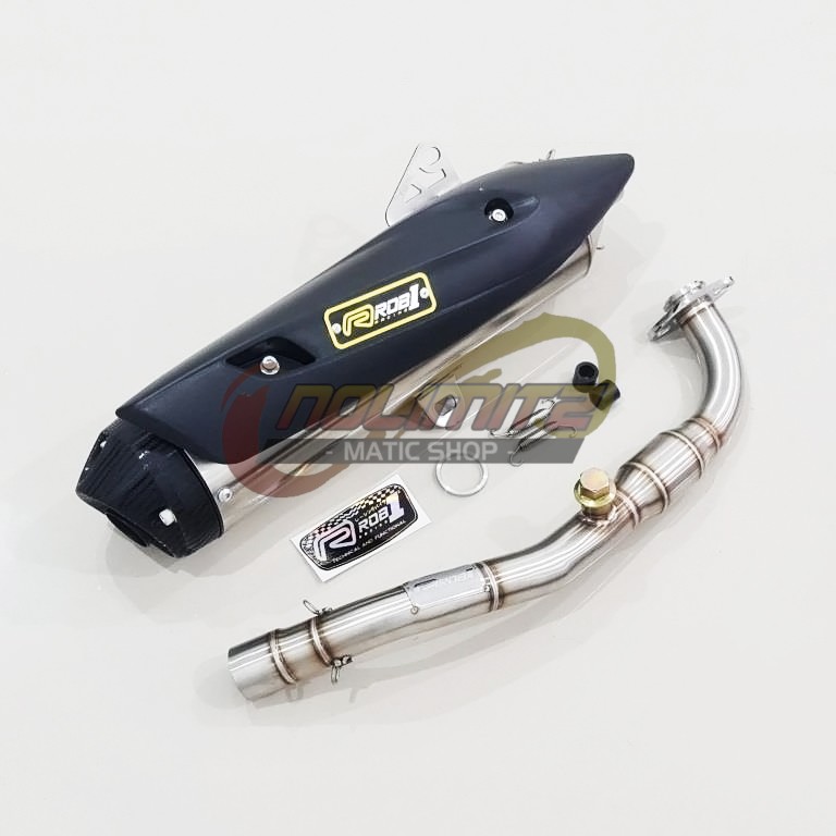 Knalpot Standar Racing Power Boom ROB1 BORE UP Cup V New NMAX 2020 Aerox 155 Connected
