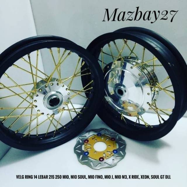 Velg Ring 14 Lebar 215 250 Mio Mio Soul Mio Fino Mio GT Mio J Mio M3 X-ride Xeon Soul GT dll
