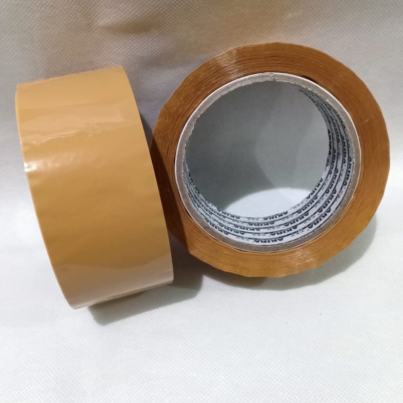 Lakban Coklat dan Bening / Isolasi Coklat dan Bening / OPP Tape 45mm 100 Yard