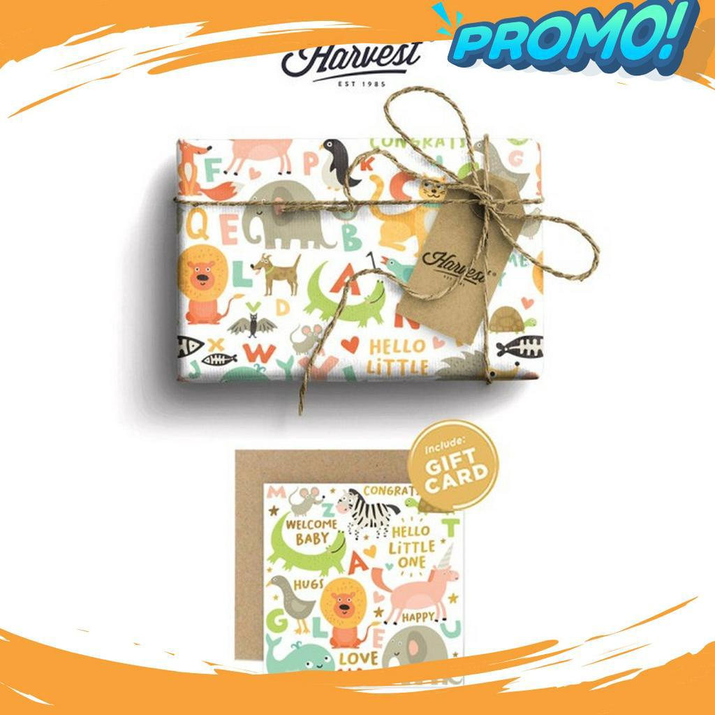

KELUARAN TERBARU Paket Kertas Kado Kartu Ucapan Baby New Born Harvest Baby Zoo