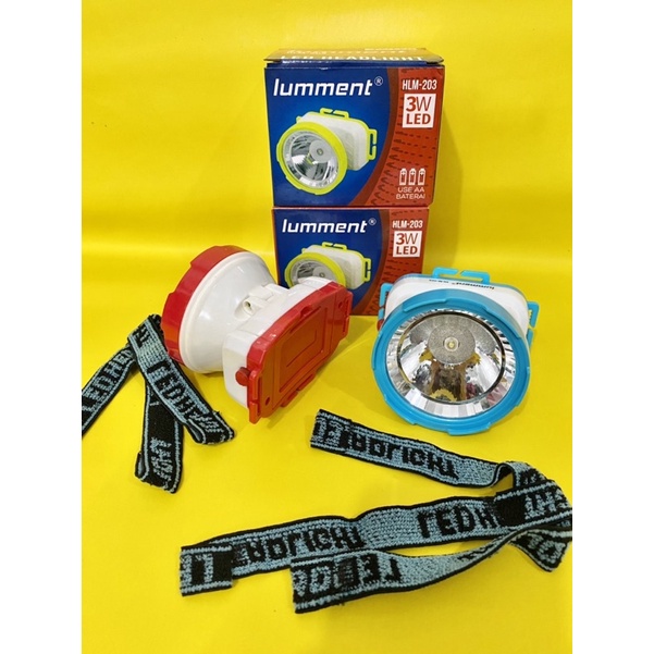 SENTER KEPALA LUMMWNT HLM203  3W LED SUPER TERANG BATERAI AAA / SENTER PANCING
